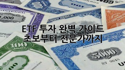 ETF 투자 완벽 가이드: 초보부터 전문가까지